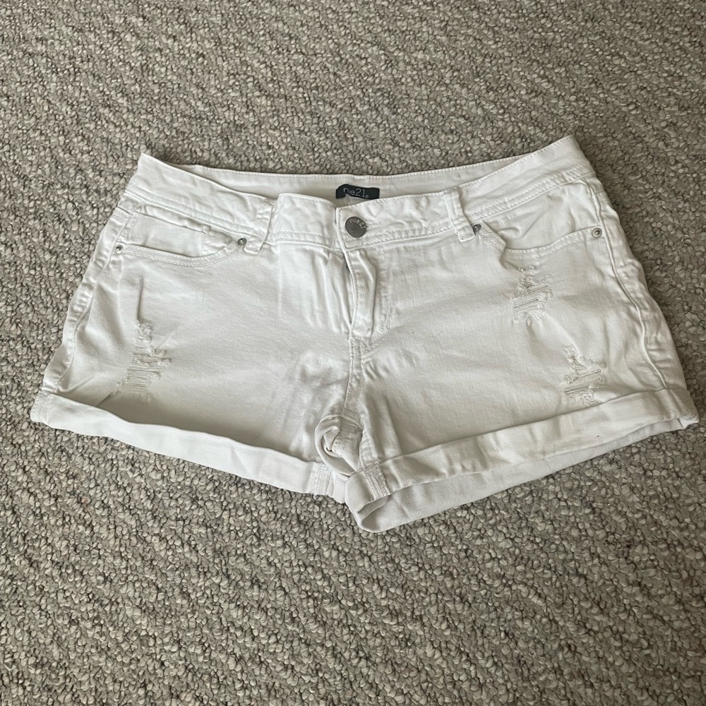 Rue21 White Denim Shorts